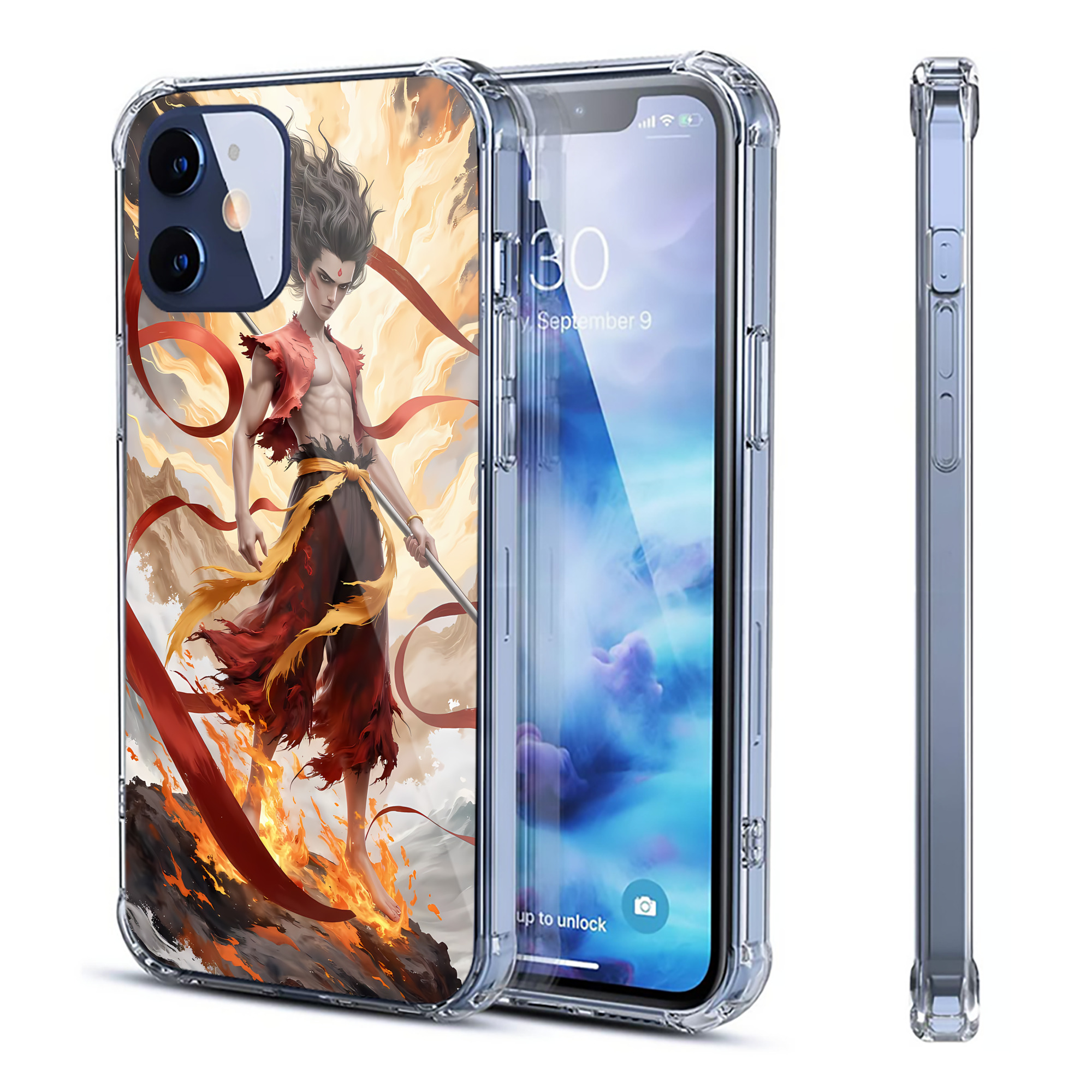 （画像用） Ne Zha 2 ナタ 魔童の大暴れ 【iPhone 12シリーズ対応】透明スマホケース（クリアソフトケース）